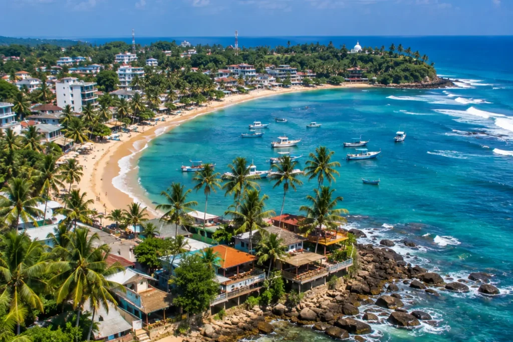 Luxury destination wedding location overlooking Mirissa Beach in Sri Lanka