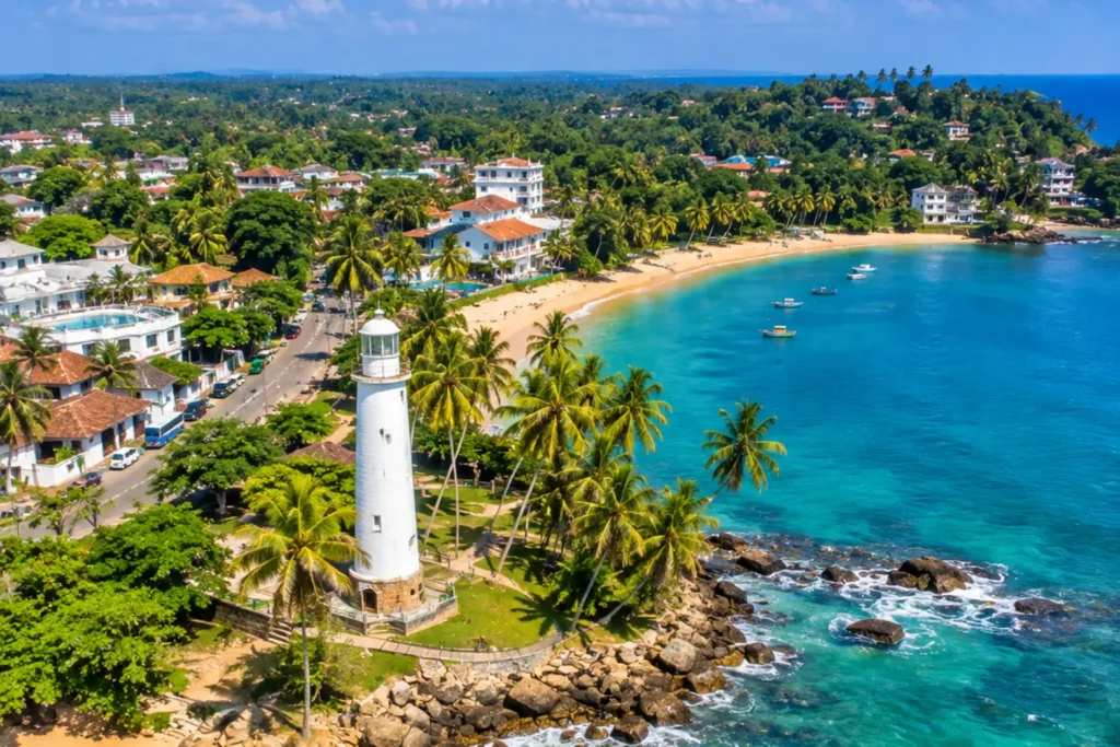Luxury destination wedding location overlooking Tangalle Beach in Sri Lanka